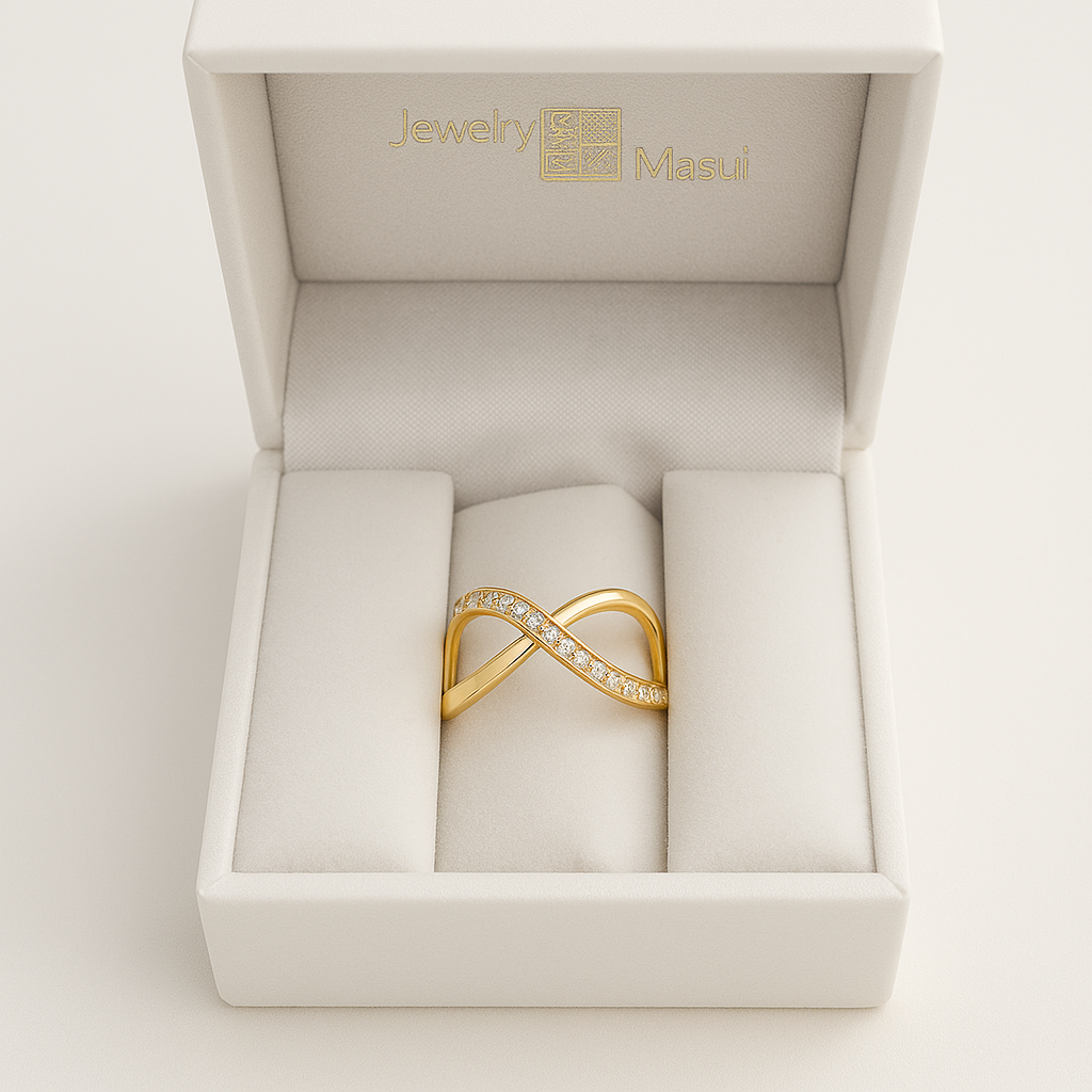 K18　ダイヤデザインリング