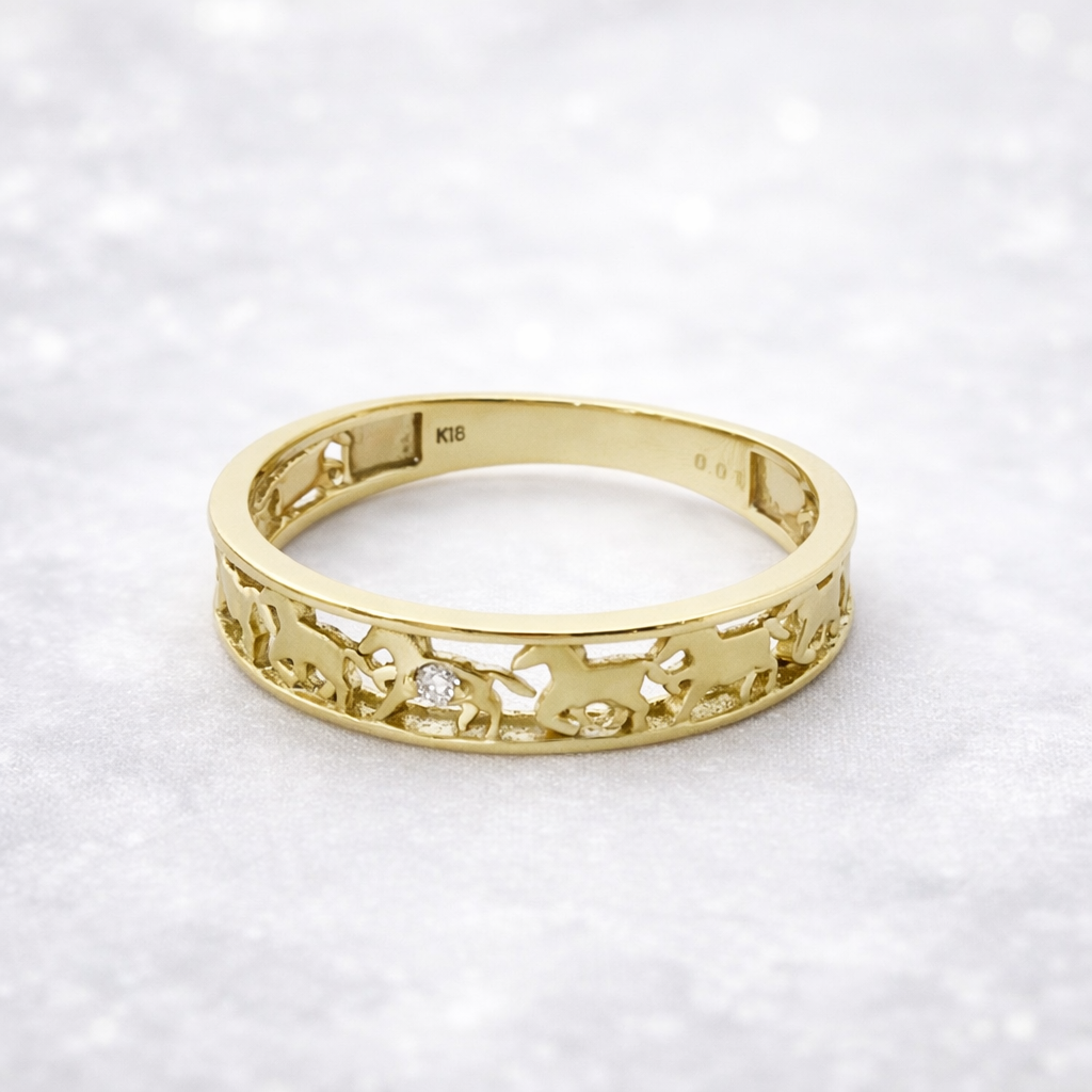 K18 ウマクイク(馬九) ダイヤリング