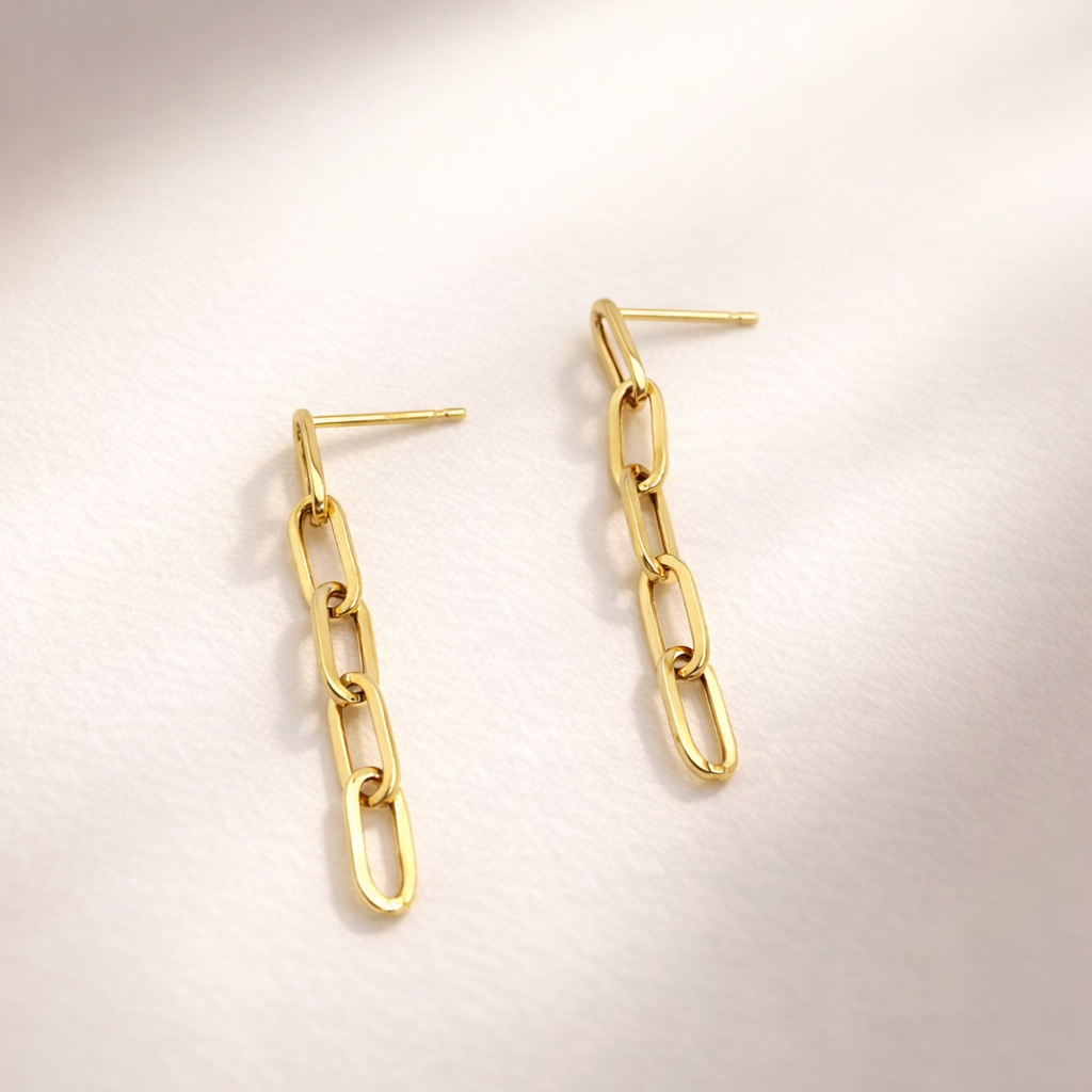 K18 クリップデザインピアス