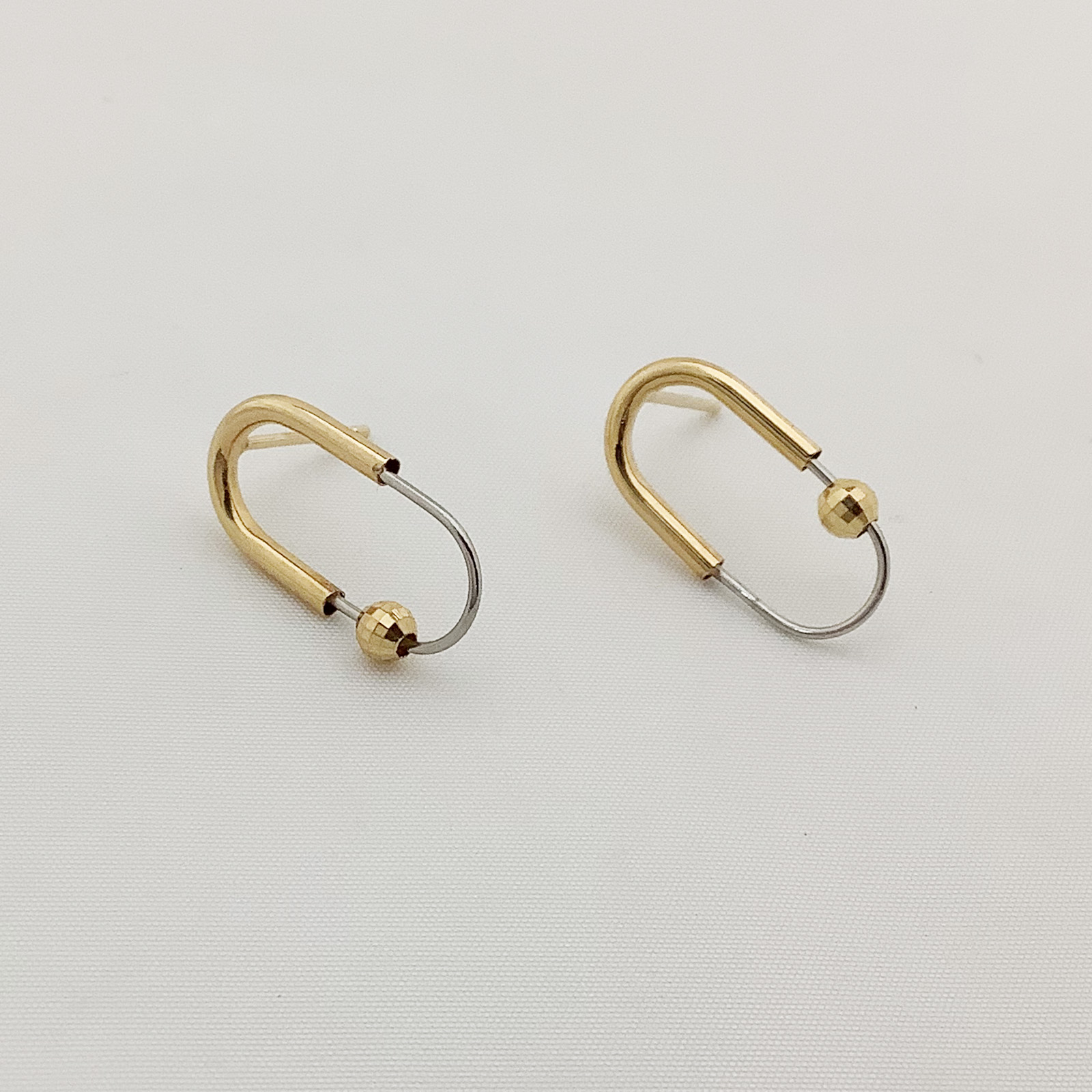 Pt・K18 ミラ―ボールピアス