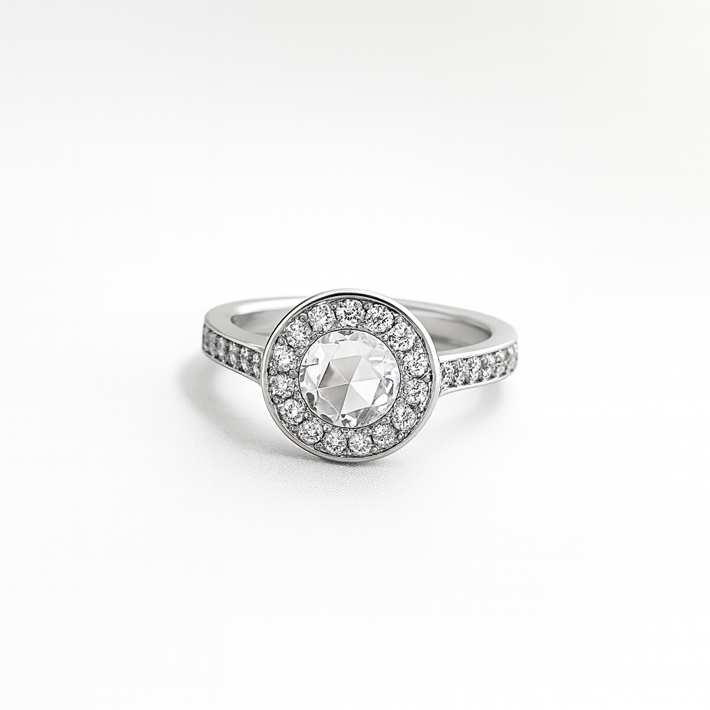 Pt ローズカットダイヤリング