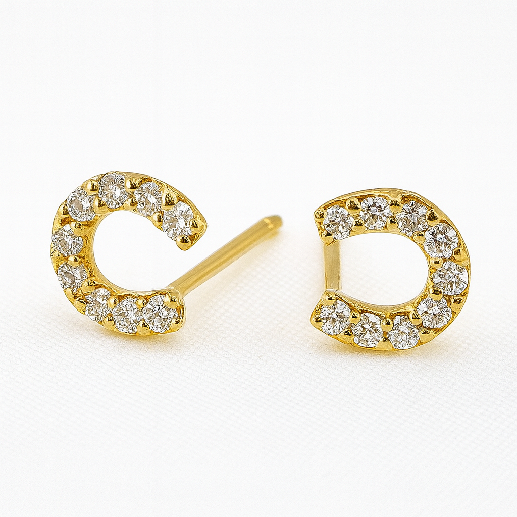 K18 ダイヤホースシューピアス